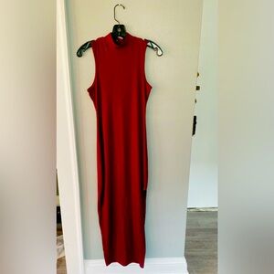 This is a maroon summer dress size small from Rue21 never been worn.